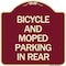 Signmission Bicycle and Moped Parking in Rear Heavy-Gauge Aluminum Architectural Sign, 18" x 18", BU-1818-24326 A-DES-BU-1818-24326 - alternate 1